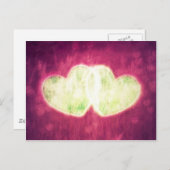 2つのハート ポストカード (正面/裏面)