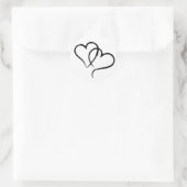 2つのハート ラウンドシール (バッグ)