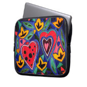 2つのハート ラップトップスリーブ (正面左)