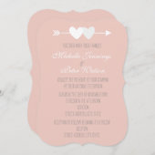 2つのハート 招待状 (正面/裏面)