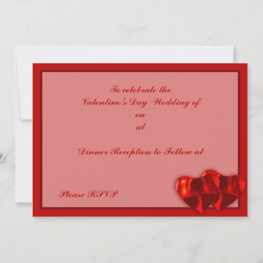 2つのハート 招待状 (裏面)