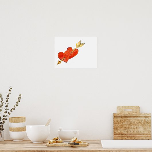 2つのハート – 矢印2011 ポスター (キッチン)