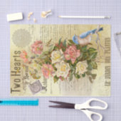 2つのハート 薄葉紙 (クラフト)