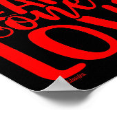 2つのハート、1つの愛バレンタインの贈り物 ポスター (角)