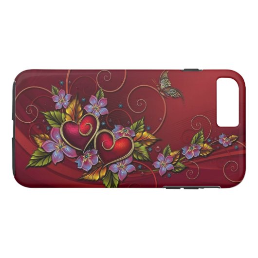 2つのハート Case-Mate iPhoneケース (裏面(横))