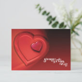 2つのハートRSVP (バージョン7) 出欠カード (スタンド正面)