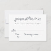 2つのハートRSVP (バージョン8) 出欠カード (裏面)