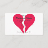 2つのハーフハートが1つの結合 エンクロージャーカード (裏面)