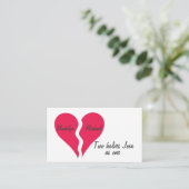 2つのハーフハートが1つの結合 エンクロージャーカード (スタンド正面)