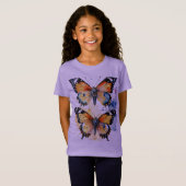 2つのバターリーlittel女の子Tシャツ Tシャツ (正面フル)
