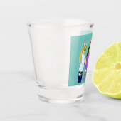 2つのバニーと1つの子猫 ショットグラス (左)