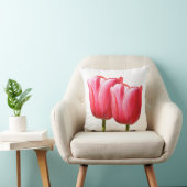 2つのバラチューリップステム クッション (椅子)