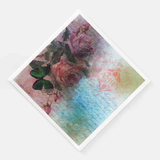 2つのバラフローラファミリーエフェメラデクページ (コーナー)