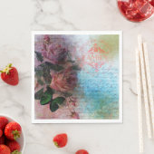 2つのバラフローラファミリーエフェメラデクページ スタンダードランチョンナプキン (インサイチュ)