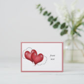 2つのバルーンハート(雲あり) 名刺 (スタンド正面)