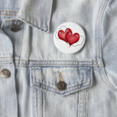 2つのバルーンハート(雲あり) 缶バッジ (インサイチュ)