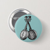 2つのバンジョー 缶バッジ (正面&裏面)