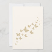 2つのバンニと蝶ベビーシャワー招待状 招待状 (裏面)