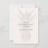 2つのパイナップルありがとう新婚フラットカード サンキューカード (裏面)