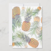2つのパイナップル結婚ハワイアンテーマ招待状 招待状 (裏面)