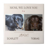 2つのパウがママに愛を贈る タイル (正面)