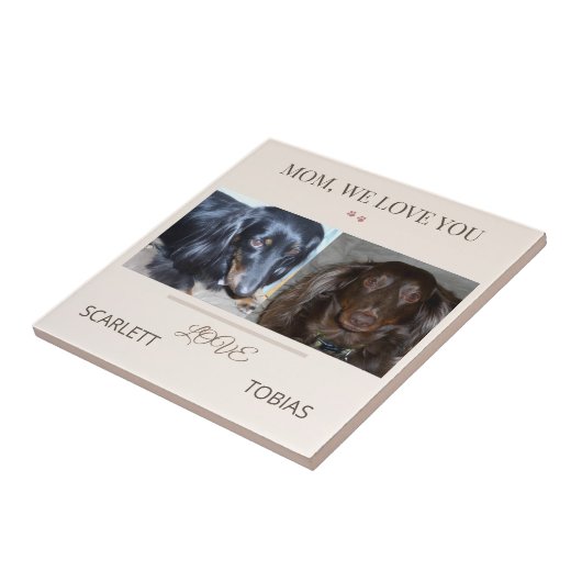 2つのパウがママに愛を贈る タイル (側面)