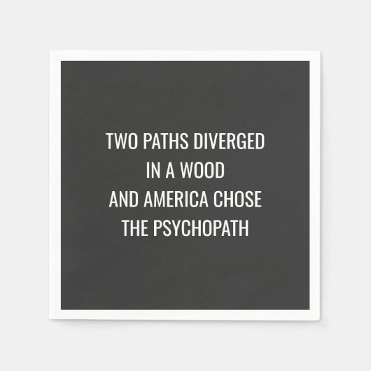 2つのパスが分岐 スタンダードカクテルナプキン (正面)