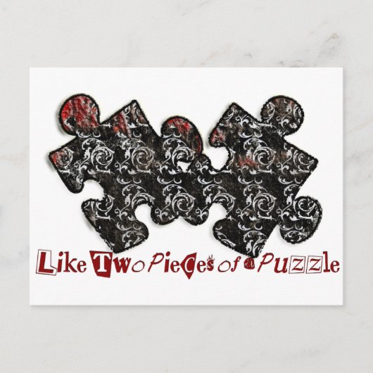 2つのパズル ポストカード (正面)