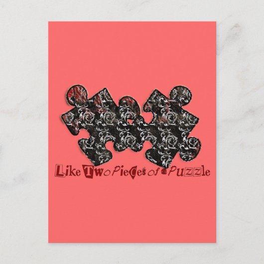 2つのパズル ポストカード (正面)