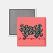 2つのパズル マグネット (正面/裏面)