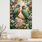 2つのパロット ポスター (キッチン)