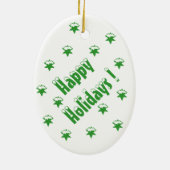 2つのパロット | Bird Christmasの装飾 セラミックオーナメント (裏面)