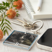 2つのパーソナライズされたフォトキーチェーン – Monogram HAMbyWG キーホルダー (正面右)