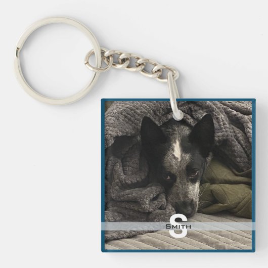 2つのパーソナライズされたフォトキーチェーン – Monogram HAMbyWG キーホルダー (正面)