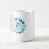 2つのパーソナライズされたロゴを使用したビジネス飲み物用品 コーヒーマグカップ (正面左)