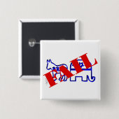 2つのパーティー・システムの障害 缶バッジ (正面&裏面)