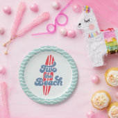 2つのビーチサーフビーチ2nd誕生日紙プレート ペーパープレート (パーティー)