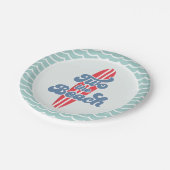 2つのビーチサーフビーチ2nd誕生日紙プレート ペーパープレート (アングル)