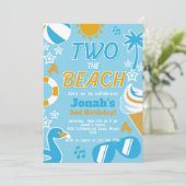 2つのビーチパーティー2ndバースデーボーイ夏 招待状 (スタンド正面)