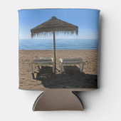 2つのビーチ椅子 缶クーラー (正面)