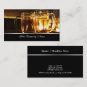 2つのビール-バーのためのエレガントな名刺 名刺 (正面/裏面)