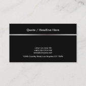 2つのビール-バーのためのエレガントな名刺 名刺 (裏面)