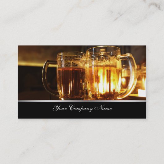 2つのビール-バーのためのエレガントな名刺 名刺 (正面)