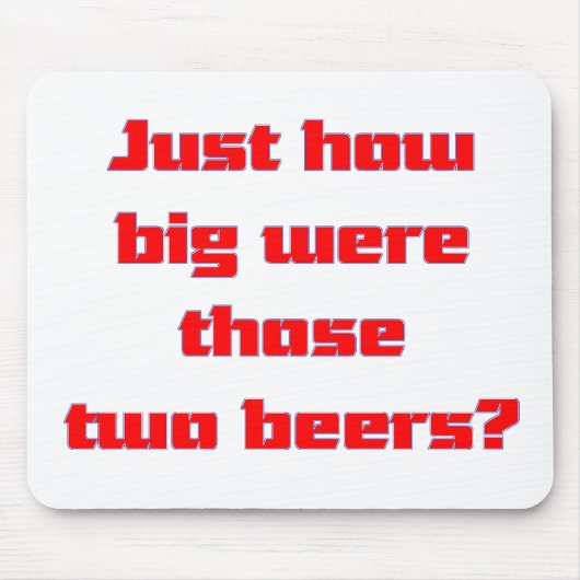 2つのビール マウスパッド (正面)