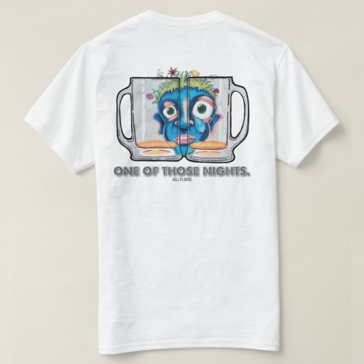 2つのビール Tシャツ (デザイン裏面)