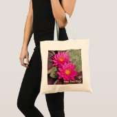 2つのピンクのハスの花 トートバッグ (正面(商品))