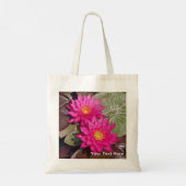 2つのピンクのハスの花 トートバッグ (裏面)