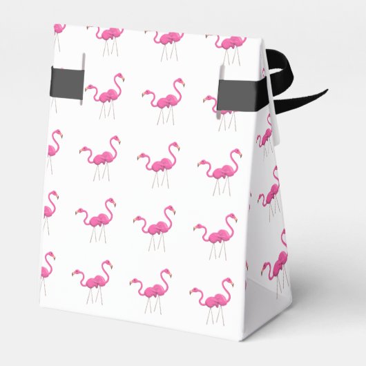 2つのピンクフラミンゴが一緒に立っている フェイバーボックス (裏面サイド)
