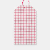 2つのピンク色のベビーの束でギフトラベルへ/から ギフトタグ (裏面)