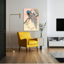 2つのピーコックオンツリーブランチヴィンテージアー日本のト